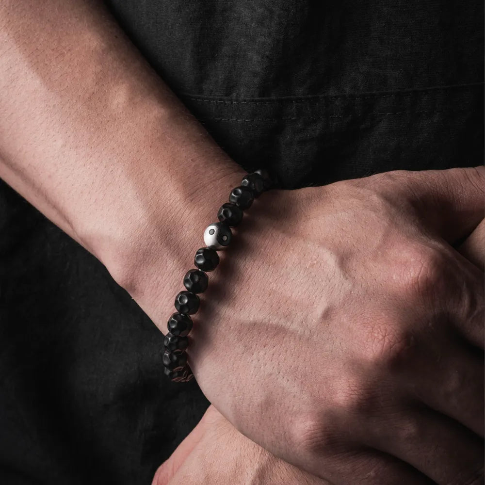 Black Copper Taiji Bead Details 02