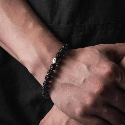 Black Copper Taiji Bead Details 02