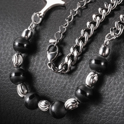 Black Onyx Star Necklace Details 03