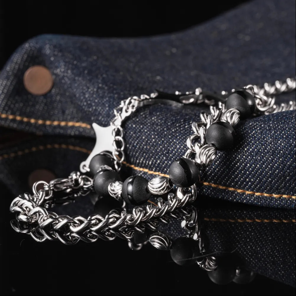 Black Onyx Star Necklace Details 04