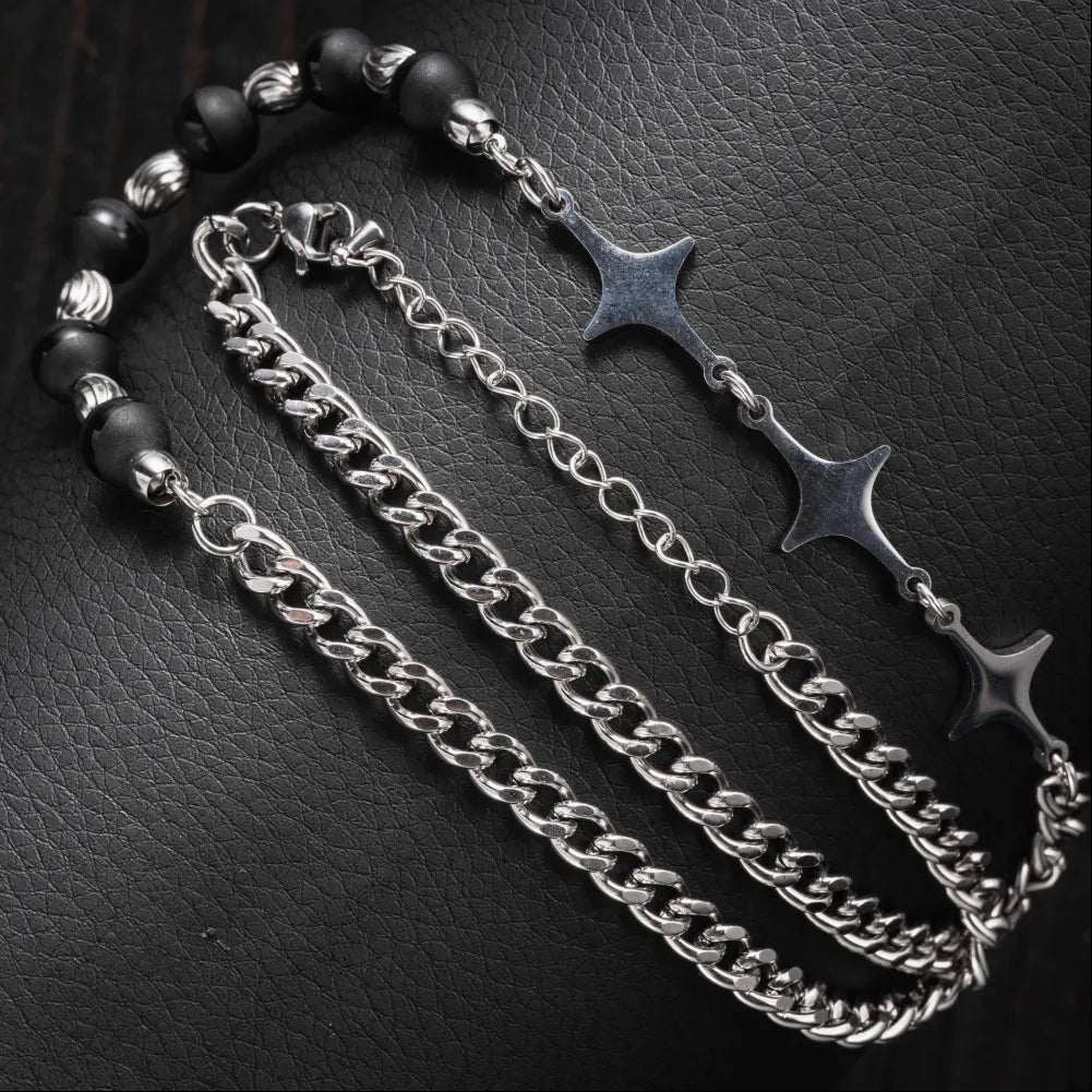 Black Onyx Star Necklace Details 05