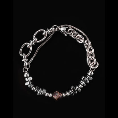 Black Onyx Titanium Steel Bracelet Details 01