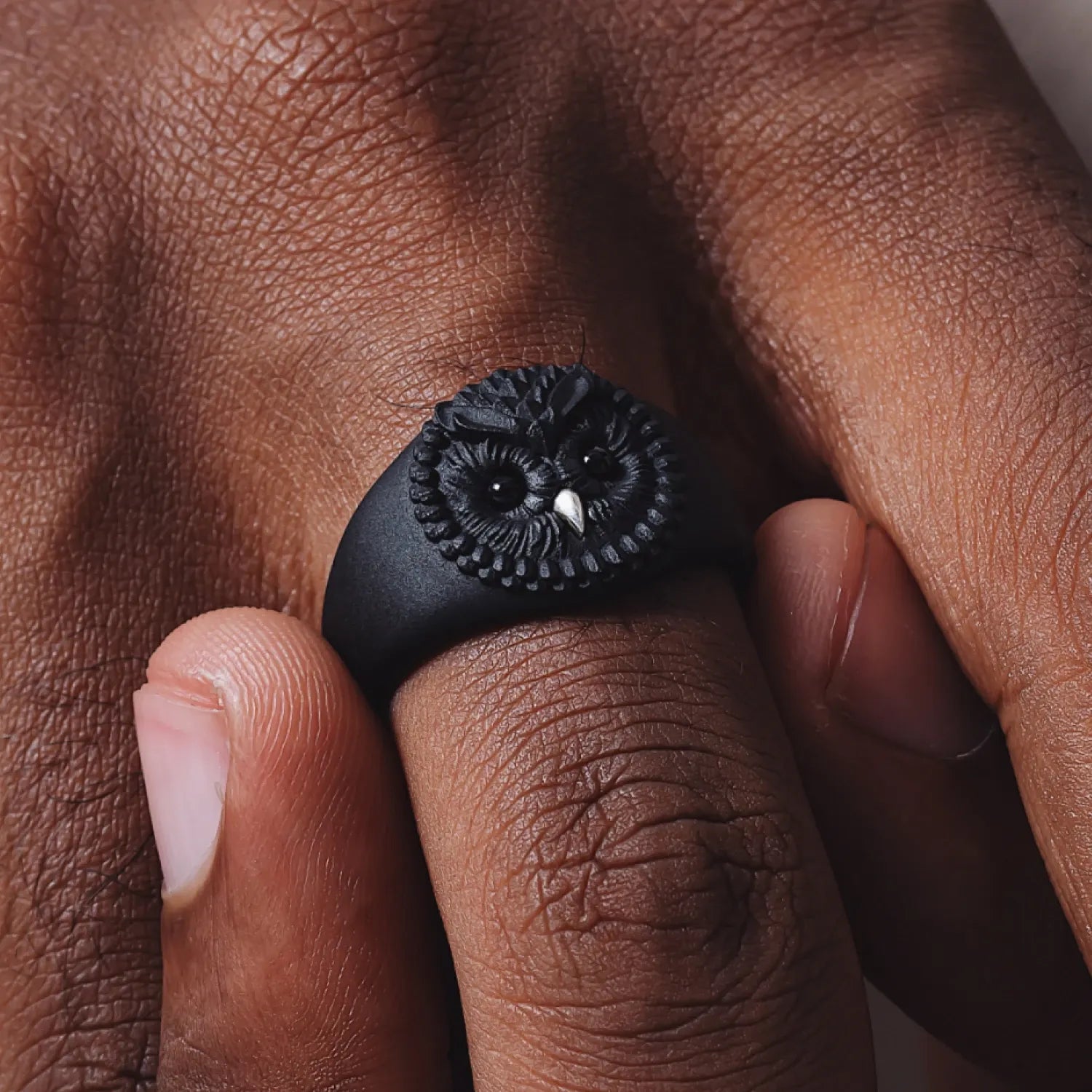 Ring for Men, Stainless Steel Square Signet Ring, Black Enamel Men's Pinky  Rings | eBay