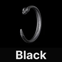 Rattlesnake Bracelet Black & Black Zircon