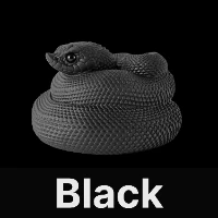 Hognose Snake Bottle Opener Black & Black Agate