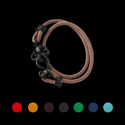 Blacked Octopus Rope Bracelet Camel details