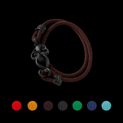 Blacked Octopus Rope Bracelet Coffee details