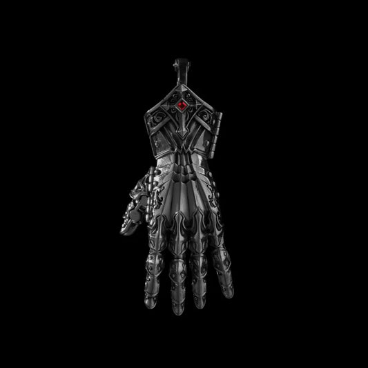 Blackened Armored Mechanical Hand Details 01