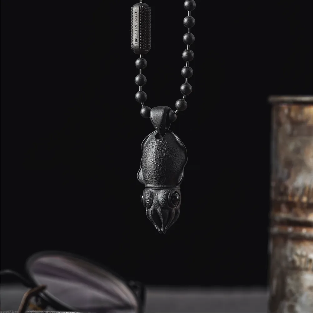 Blackened Cuttlefish Box Opener Pendant Details 06