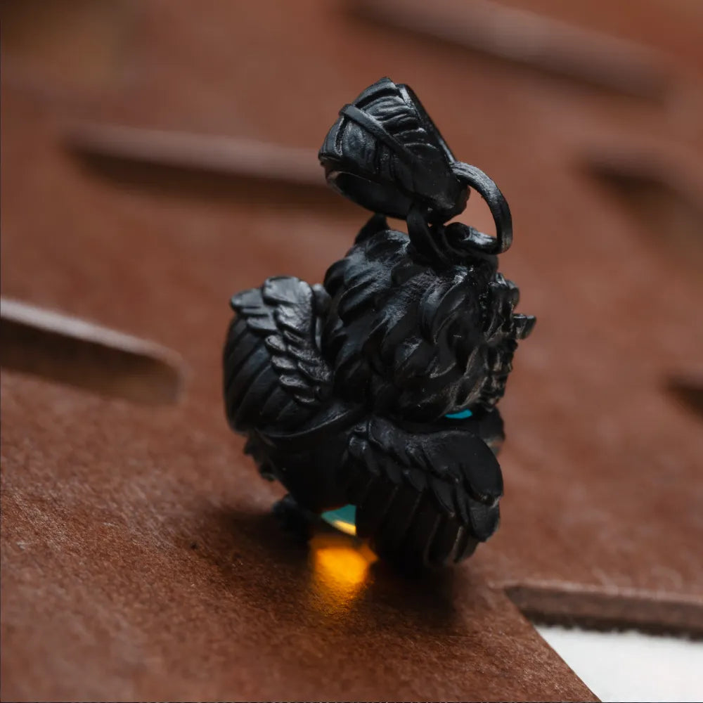 Blackened Griffin Pendant Details 03