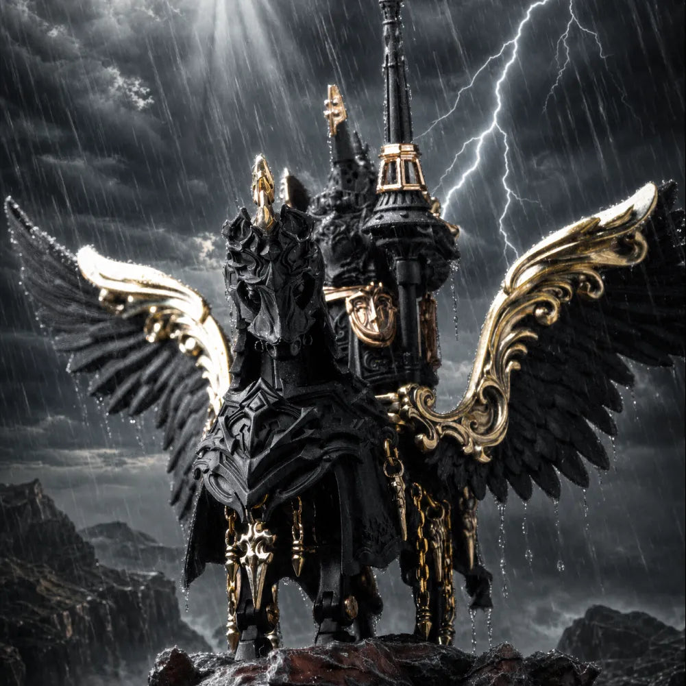 Blackened Heroic Steed Aegis Armor Details 07