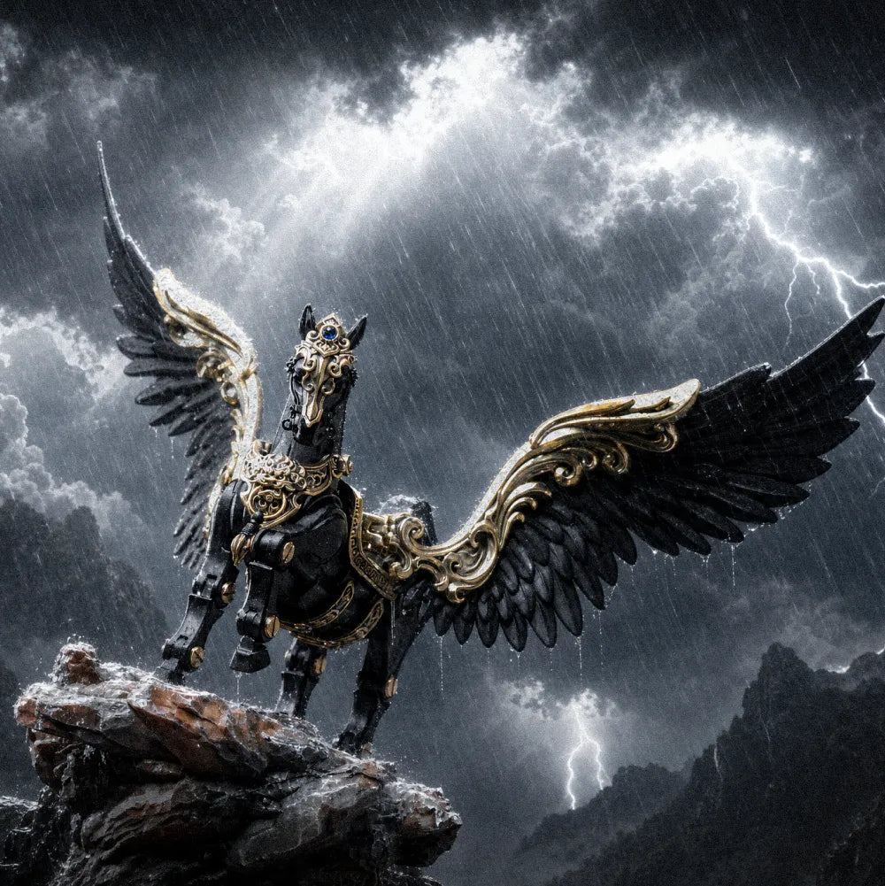 Blackened Heroic Steed Aegis Armor Details 08