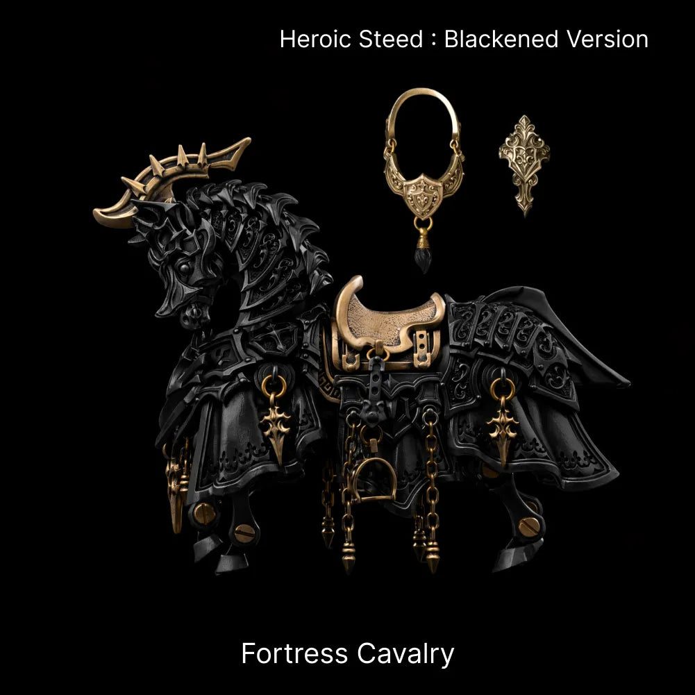 Blackened Heroic Steed Aegis Armor Fortress Cavalry