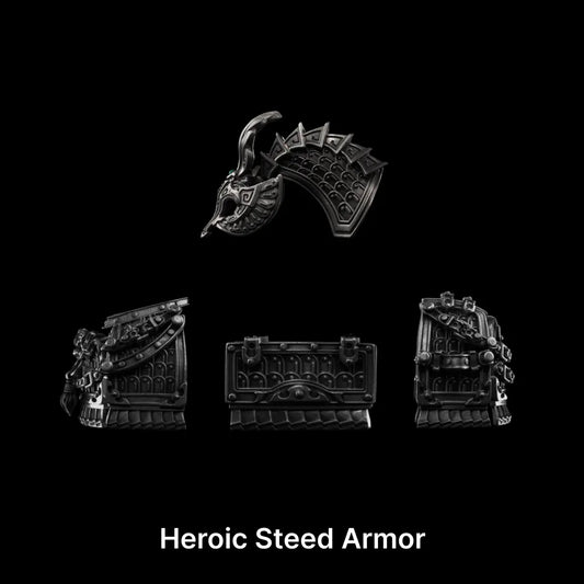 Blackened Heroic Steed Armor Details 01