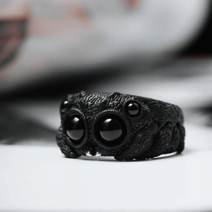Blackened Jumping spider Ring Details 01