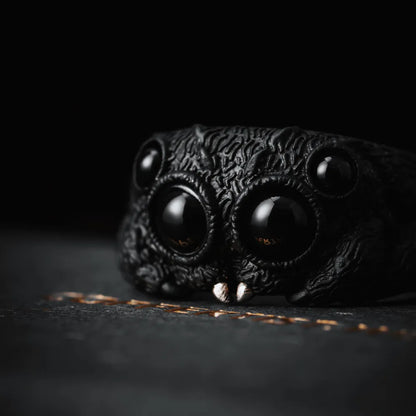 Blackened Jumping spider Ring Details 05