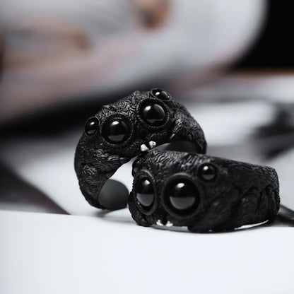 Blackened Jumping spider Ring Details 06