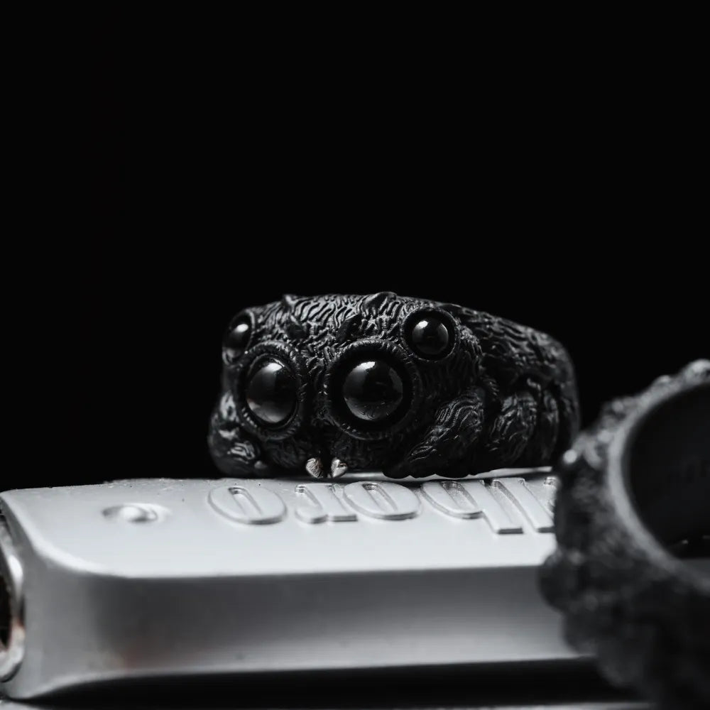 Blackened Jumping spider Ring Details 10