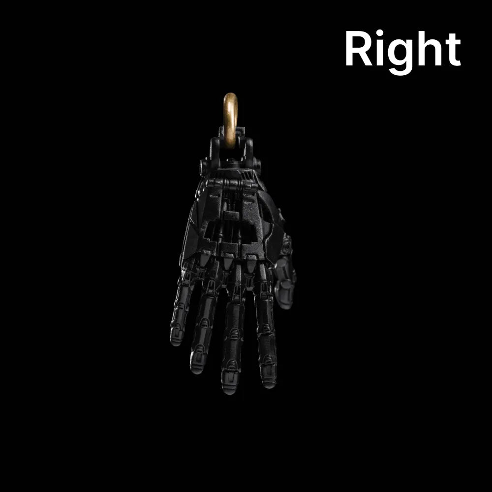 Blackened Mechanical Hand Pendant right