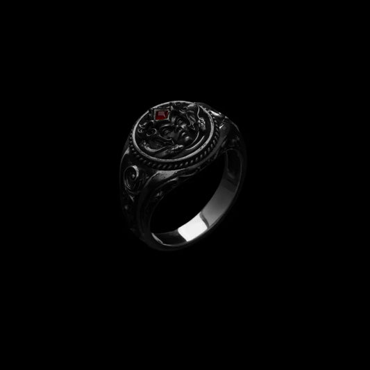Medusa Signet Ring