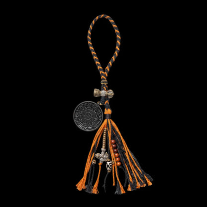 Blackened Nine Palaces Bagua Talisman Pendant Mahakala Style