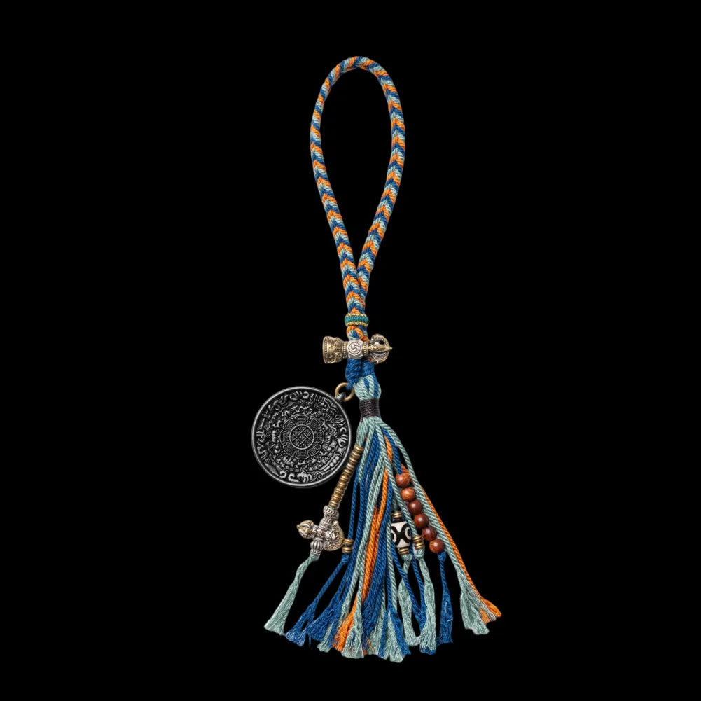 Blackened Nine Palaces Bagua Talisman Pendant Medicine Buddha Style