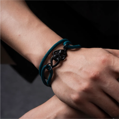 Blackened Octopus Rope Bracelet Details 02