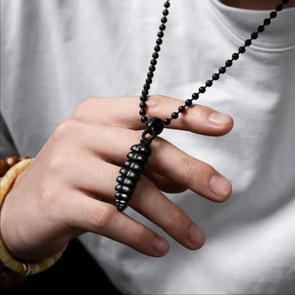 Blackened Rattlesnake Tail Pendant Details 05