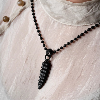 Blackened Rattlesnake Tail Pendant Details 06