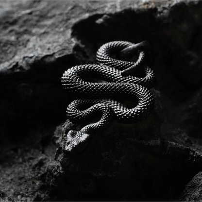 Blackened Snake Pendant Details 01