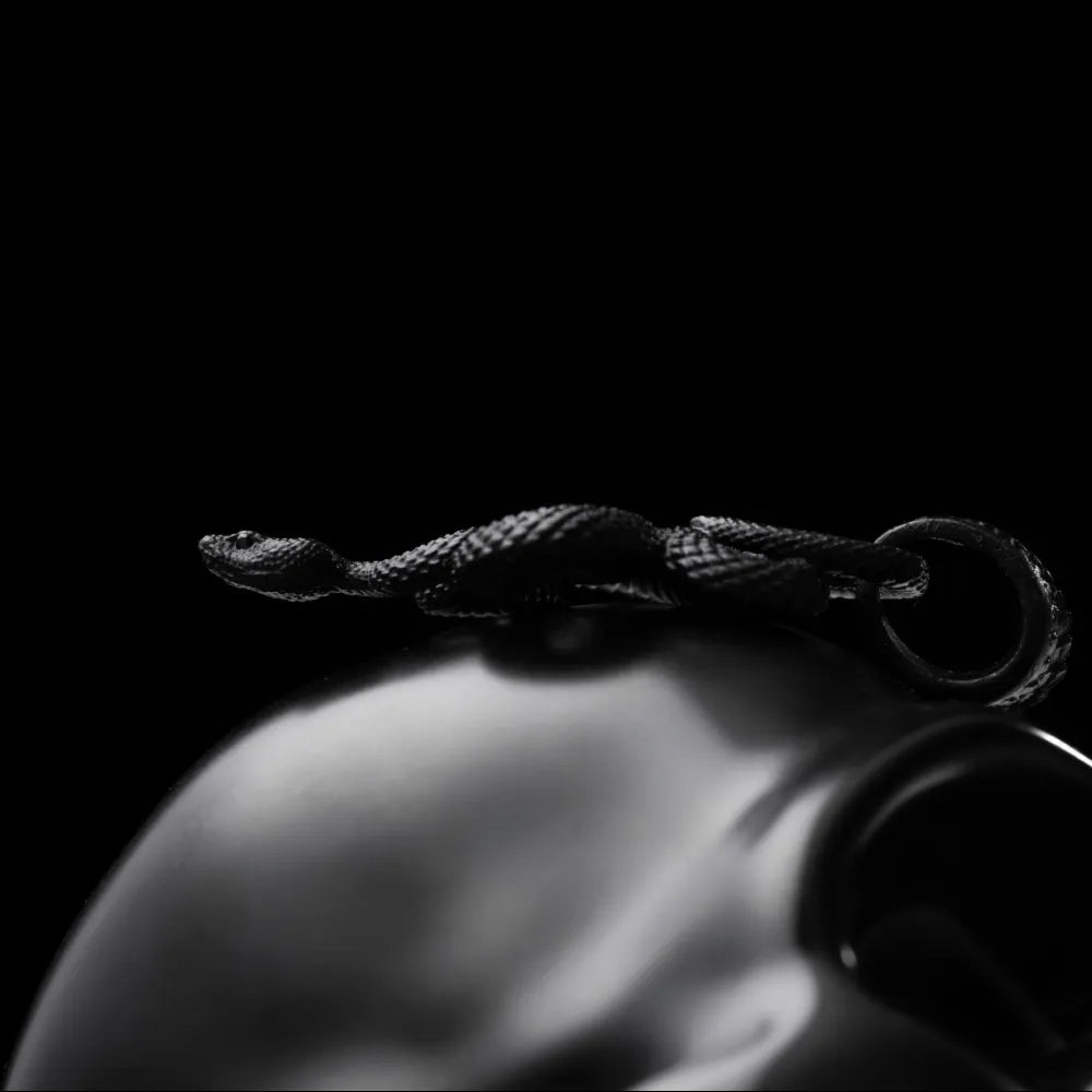 Blackened Snake Pendant Details 06