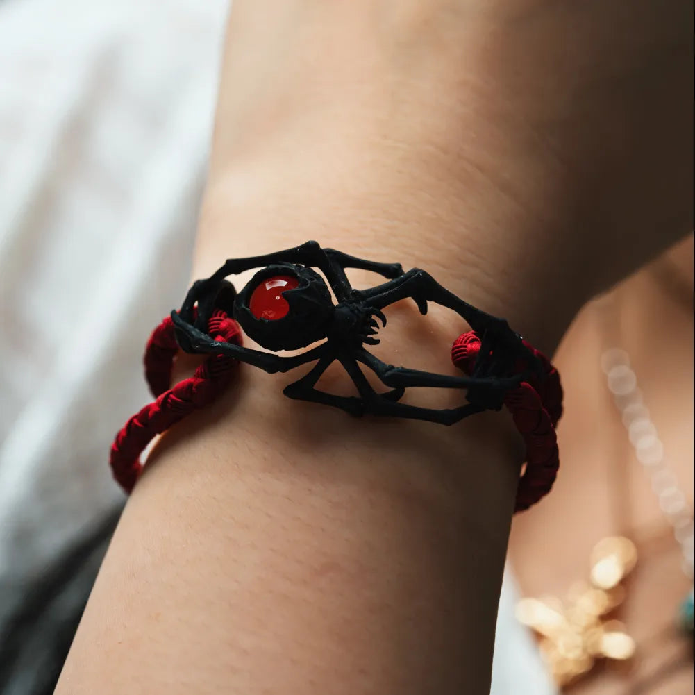 Blackened Spider Rope Bracelet Details 01