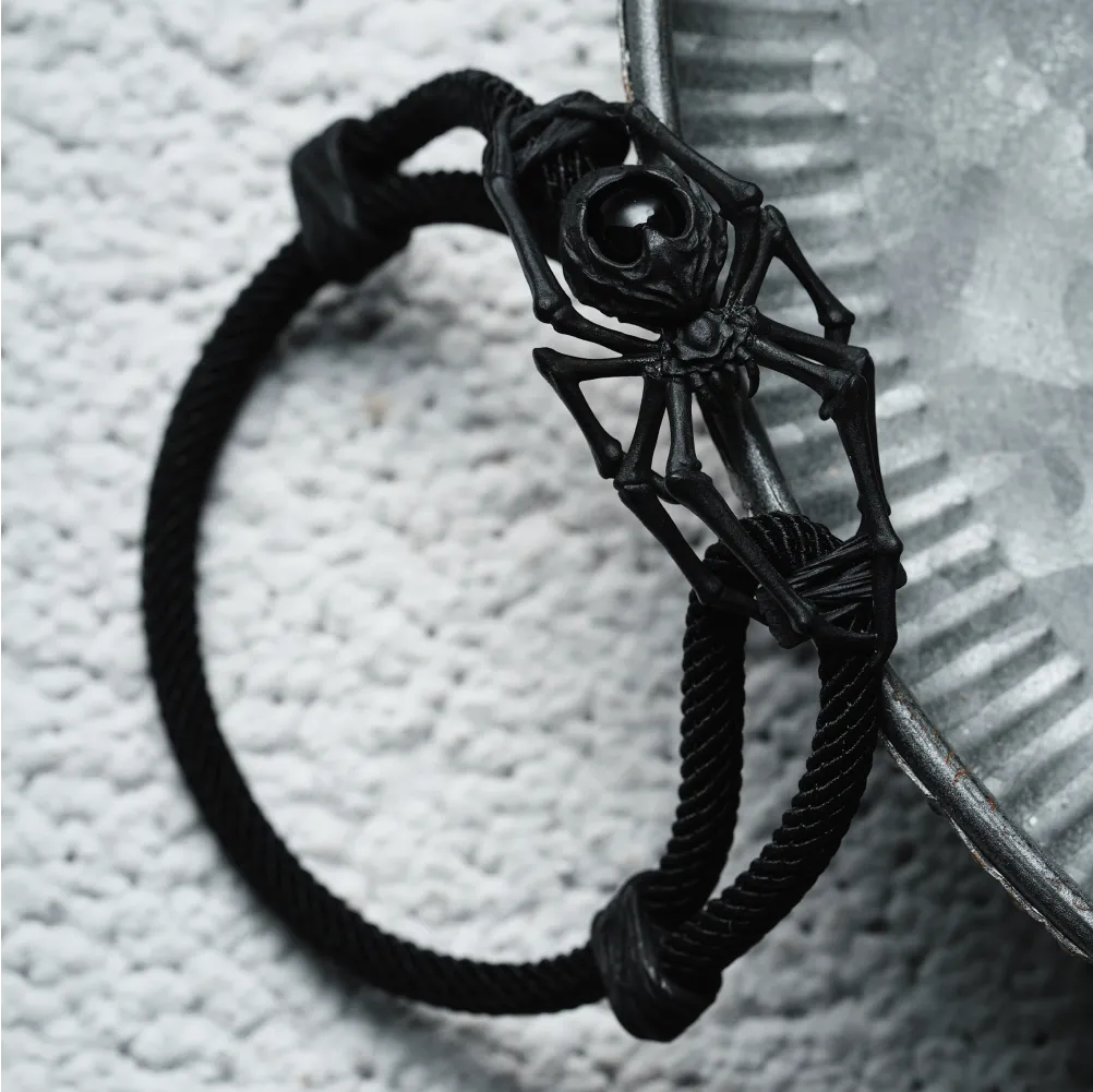 Blackened Spider Rope Bracelet Details 04