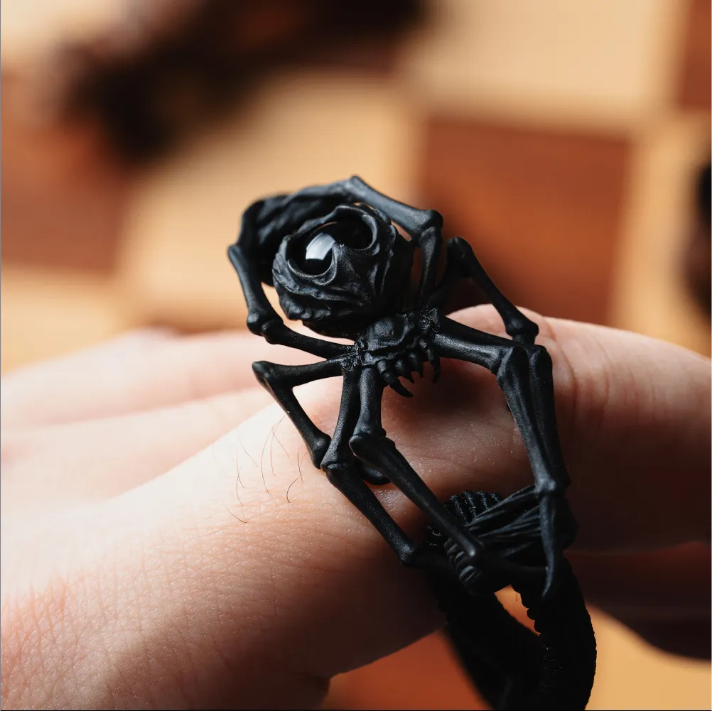 Blackened Spider Rope Bracelet Details 05