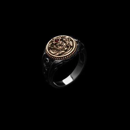 Medusa Signet Ring