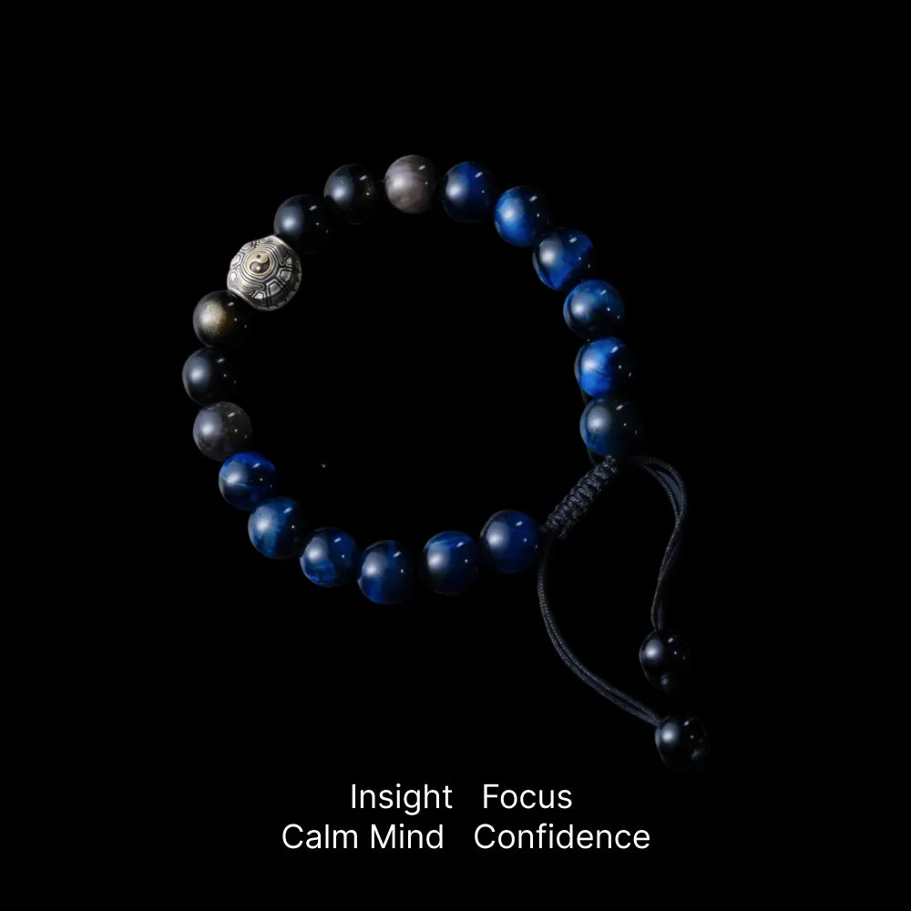 Blue Tiger Eye Turtle Bracelet