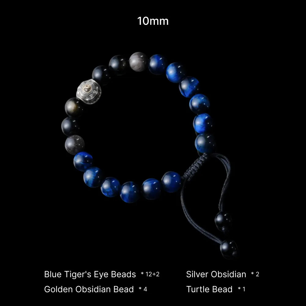 Blue Tiger Eye Turtle Bracelet