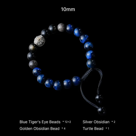 Blue Tiger Eye Turtle Bracelet