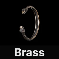 Amphisbaena Bracelet Brass & Black Zircon