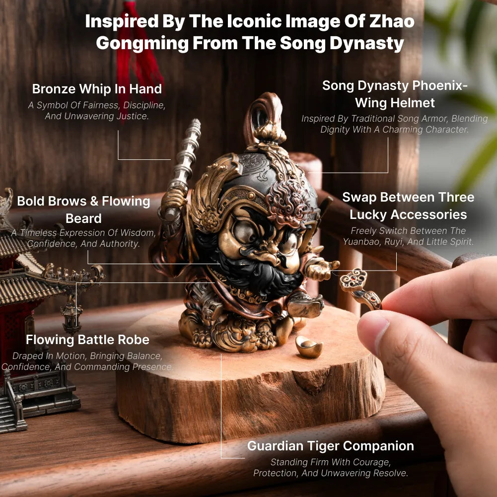 Zhao Gongming mixed-metal figurine — gallery view 2