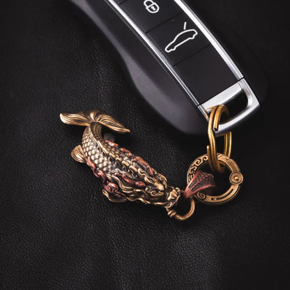 Brass Dragon Fish Pendant Details 06