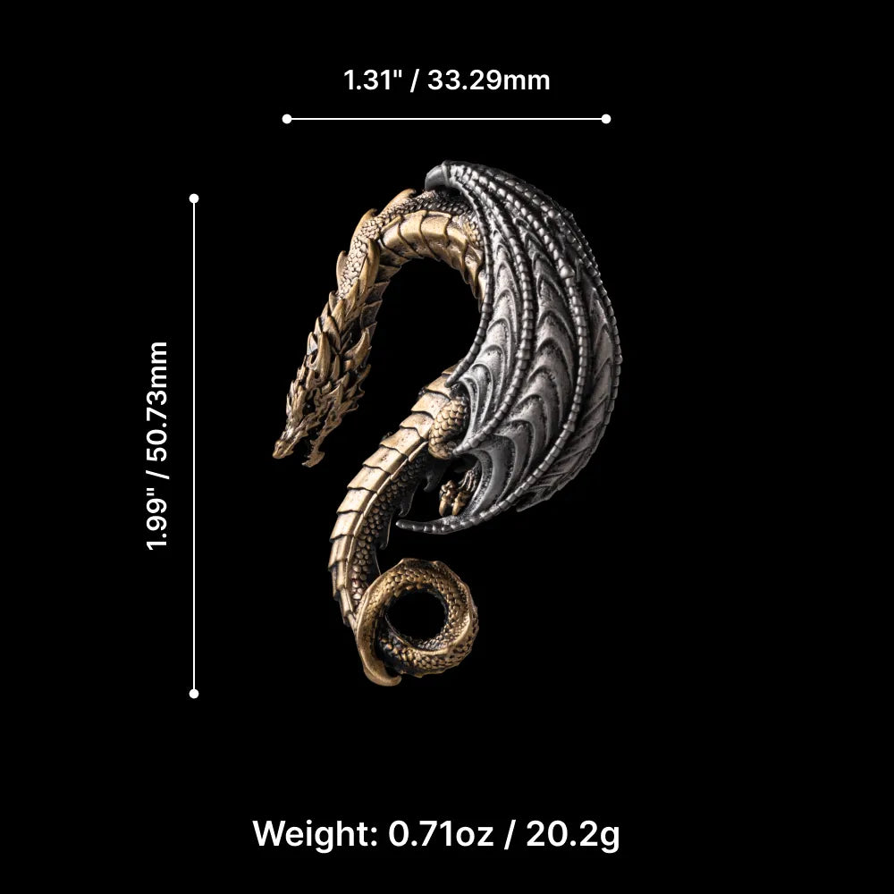 Brass Dragon Hook Keychain Parameter