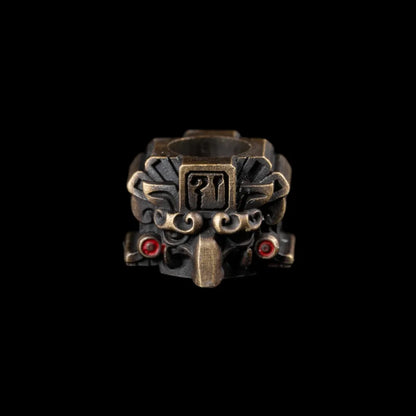 Brass Mayan Totem Pendant Option01