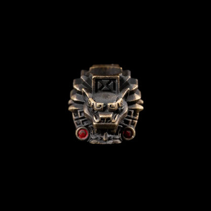 Brass Mayan Totem Pendant Option02