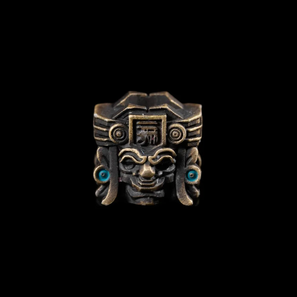 Brass Mayan Totem Pendant Option03