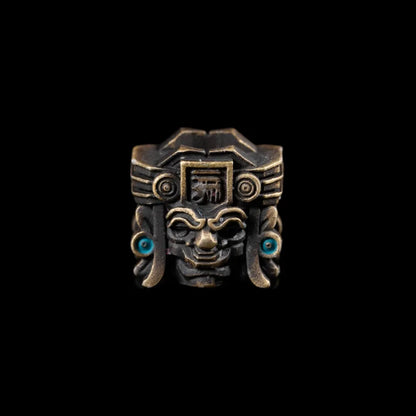 Brass Mayan Totem Pendant Option03