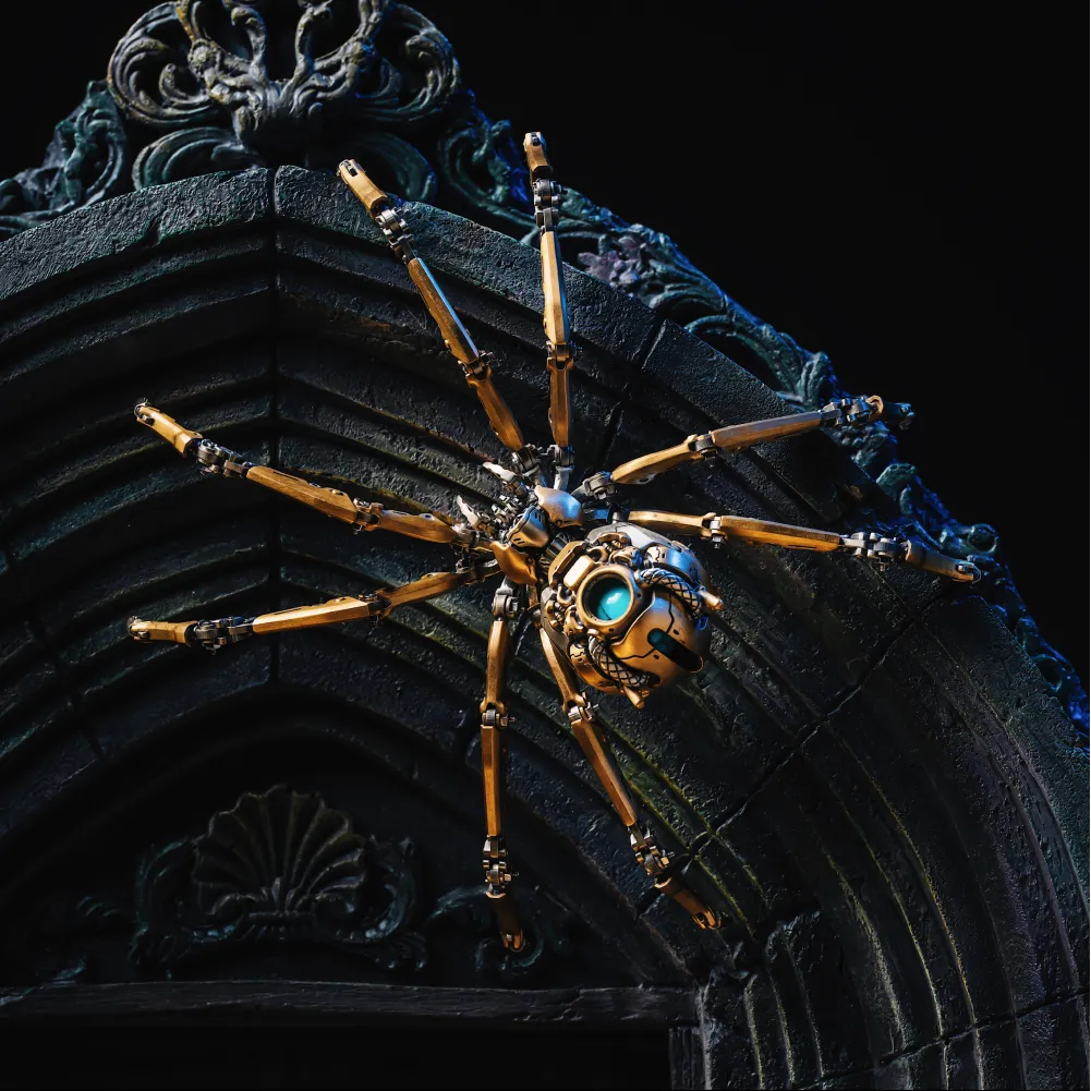 Brass Mechanical Widow Details 03