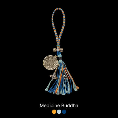 Brass Nine Palaces Bagua Talisman Pendant Medicine Buddha Style