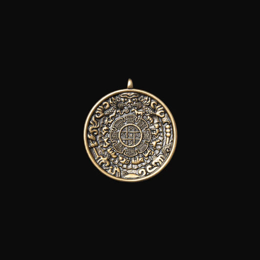 Brass Nine Palaces Bagua Talisman Pendant Only