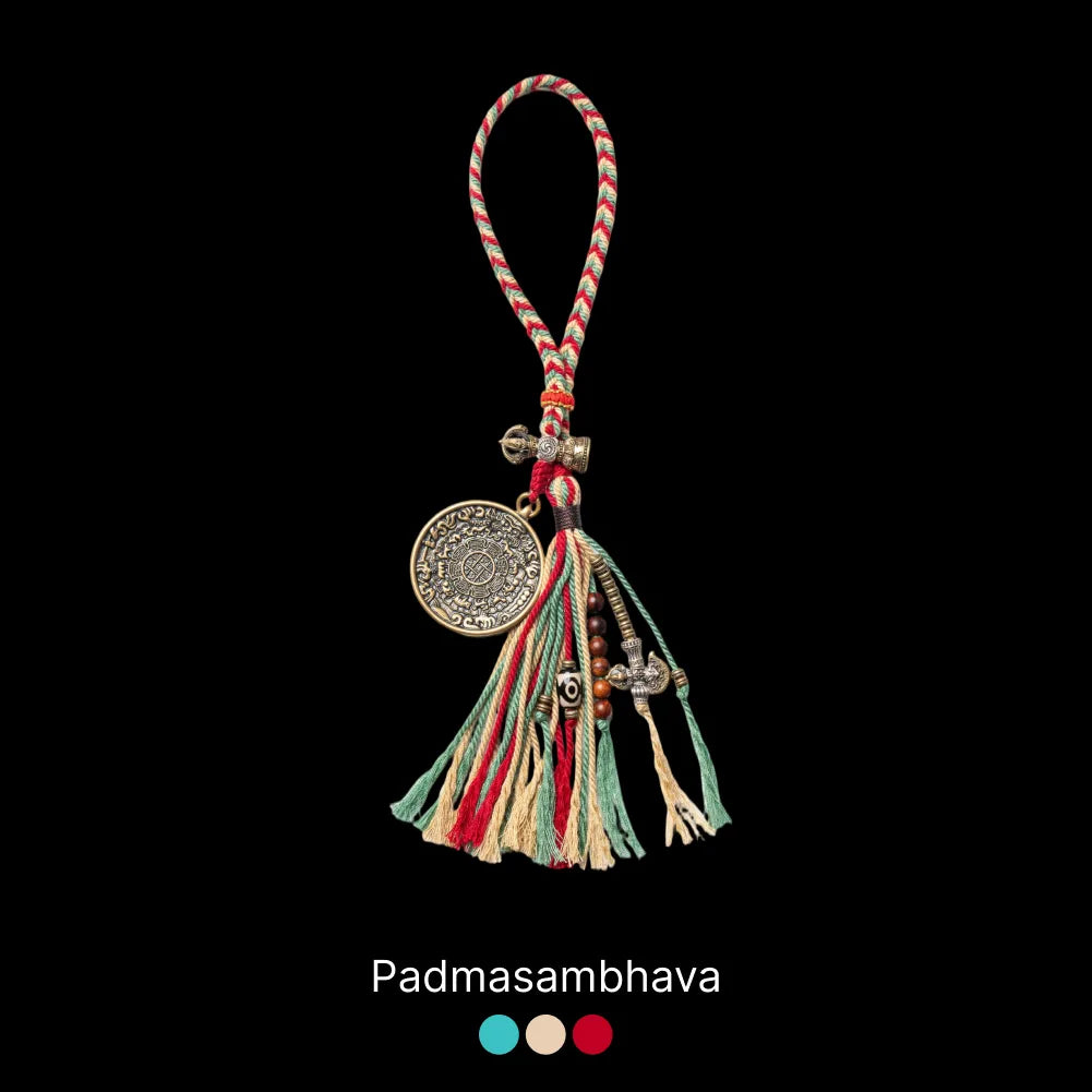 Brass Nine Palaces Bagua Talisman Pendant Padmasambhava Style